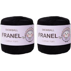 Franel Mercerized Cotton Yarn - Premium Quality Thread for Crochet, Lace, Hand Knitting, Embroidery, Arts, and Crafts - Natural Fiber with Exceptional Durability and Lustre (1, 43)