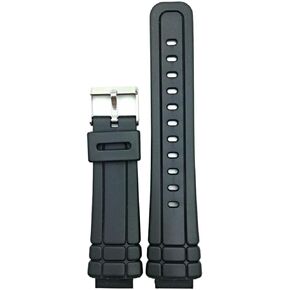 NewLife 16mm Black Rubber Watchband - Comfortable and Durable PVC Material Replacement Watchstrap for Men and Women
