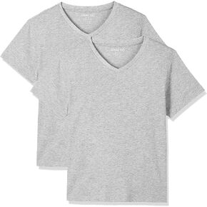 UNACOO Girls Boys Tshirts Short Sleeve V-Neck Tees Solid Soft T-Shirts for Boys