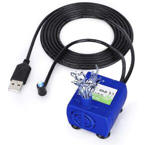 Replacement Pet Fountain Pump, Cat Water Fountains Pump Compatible Motor with 5.9ft Power Cable & LED Light
