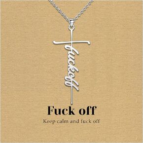 Cross Gift Necklace Jesus Be Strong Believe Hope Silver Religious Pendant Faith