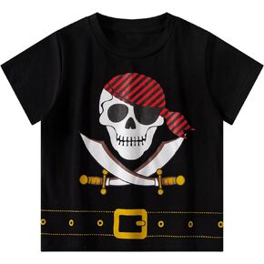 Toddler Boy T-Shirt Halloween Party Novelty Funny Cosplay Short Sleeve Tee