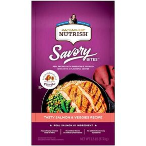 راشيل راي نوتريش لدغات لذيذة مع سمك السلمون والخضار وصفة طعام جاف للقطط، 2.5 رطل. in Kuwait