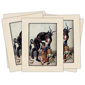 Krampus Barrel -Pack Of Four Holiday Cards With Envelopes