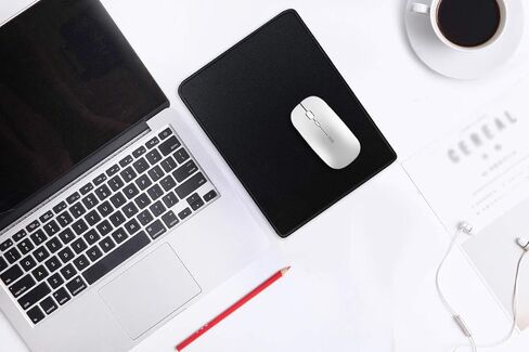 [35% Larger] Gaming Mouse Pad 12x10x1/8 in. Delicate Stitched Edges & Non-Slip Natural Rubber Base, Premium-Textured & Waterproof Mousepad, Mouse Mat for Computer, Laptop, PC, Office & Home, Black in Kuwait