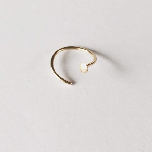 20g Nose Ring 14k Gold Filled | 20 Gauge Size 6-7mm | Slightly Adjustable Piercing Hoop Jewelry 6 mm - 7 mm in Saudi Arabia