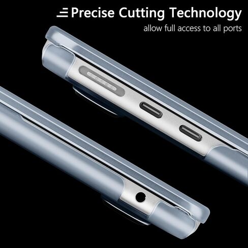 Batianda Matte Ultra-Thin M3 MacBook Air 13.6 inch Case 2022 2023 2024 Release Model A2681 A3113 Durable Fingerprint-Resistant, Precision Fit, with TPU Keyboard Cover and OTG Adapter, Translucent in Kuwait