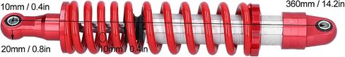 KIMISS Shock Absorber, 14.2in Universal Shock Absorber Rear Suspension Adjustable Damping for Motorcycle ATV Go Karts in Saudi Arabia