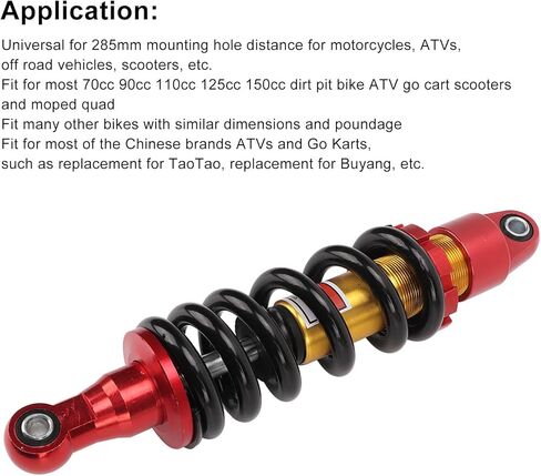 ممتص الصدمات الخلفي للدراجة النارية، بديل ممتص الصدمات الخلفي للدراجة النارية TaoTao 70cc 90cc 110cc 125cc 150cc ATV Go Karts in Kuwait