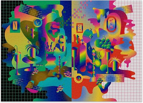 Cloudberries Pixels Puzzle, Easy 1000 Piece Puzzle for Adults, Gradient Puzzle, Jigsaw Puzzles for Grown Ups, Relaxing Puzzles, Color Gradient Puzzle in Saudi Arabia