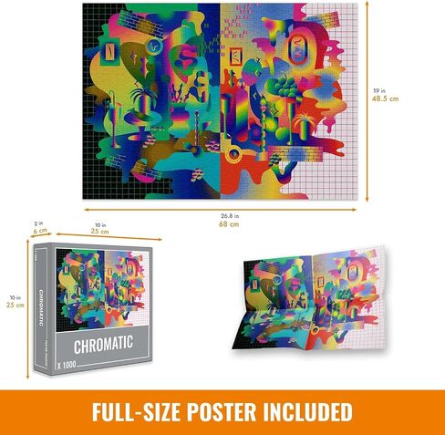 Cloudberries Pixels Puzzle, Easy 1000 Piece Puzzle for Adults, Gradient Puzzle, Jigsaw Puzzles for Grown Ups, Relaxing Puzzles, Color Gradient Puzzle in Saudi Arabia