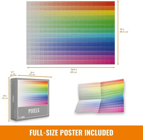 Cloudberries Pixels Puzzle, Easy 1000 Piece Puzzle for Adults, Gradient Puzzle, Jigsaw Puzzles for Grown Ups, Relaxing Puzzles, Color Gradient Puzzle in Saudi Arabia