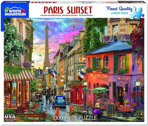 White Mountain Puzzles Paris Sunset, 1000 Piece Jigsaw Puzzle in Saudi Arabia