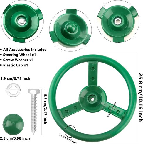 Haconba 8 Pack Steering Wheel Playset Plastic Steering Wheel Swingset Playground Pirate Ship Wheel for Kids Adults Outdoor Playground Playroom Treehouse Accessories (Red,Blue,Green,Yellow, 8) in Saudi Arabia