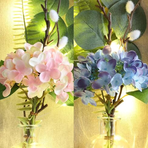 شمعدانات حائط زجاجية مصنوعة يدويًا من هوليتاون مع مصابيح LED - ديكور حائط برطمان ميسون مزخرف مع باقة كوبية - هدية مثالية للدفء المنزلي in Kuwait