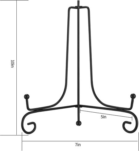 3 قطع حامل لوحة مقاس 8 بوصة للعرض، حامل لوحة حديد أسود مضاد للانزلاق لحوامل العرض، حامل إطار الصورة، حامل عرض لوحة مزخرفة للوحة الصور الفوتوغرافية، لوحات فنية in Kuwait