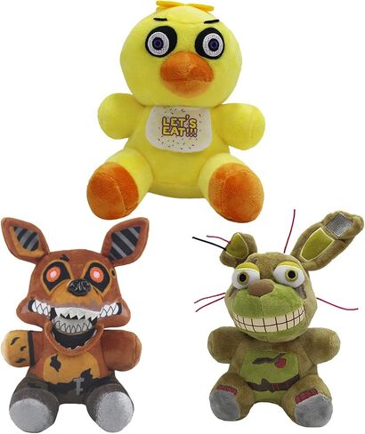 FNAF Plushies - All Characters(7") - - Plush: Chica, Springtrap, Bonnie, Marionette, Foxy Plush - Plush-FNAF Plush-Kid's Toy-Stuffed Animal (Bonnie) in Saudi Arabia