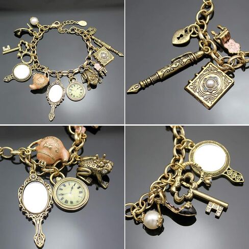 RechicGu Vintage 2pcs Fairy Tale Movie Lucky Myth Charms Friendship Cuff Bangle Bracelet Wicca Gift in Saudi Arabia