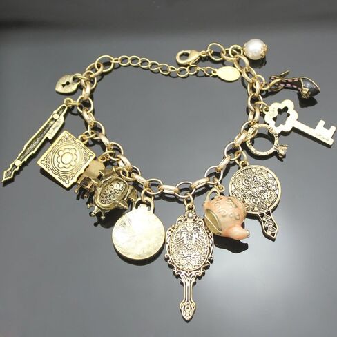 RechicGu Vintage 2pcs Fairy Tale Movie Lucky Myth Charms Friendship Cuff Bangle Bracelet Wicca Gift in Saudi Arabia