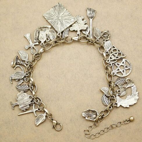 RechicGu Vintage 2pcs Fairy Tale Movie Lucky Myth Charms Friendship Cuff Bangle Bracelet Wicca Gift in Saudi Arabia