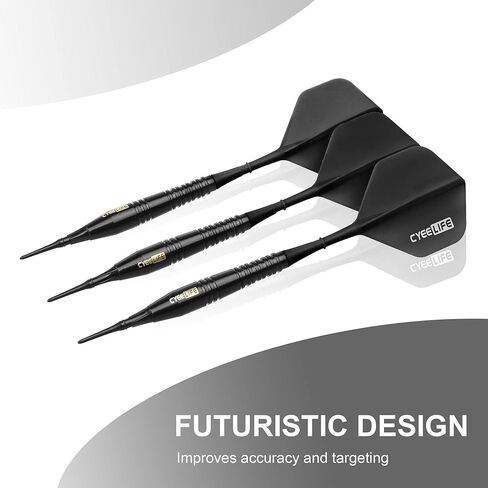CyeeLife 18g Soft Tip Darts with Carry case and 30 Extra Points,Professional Plastic Darts Set,Multiple colors available in Saudi Arabia