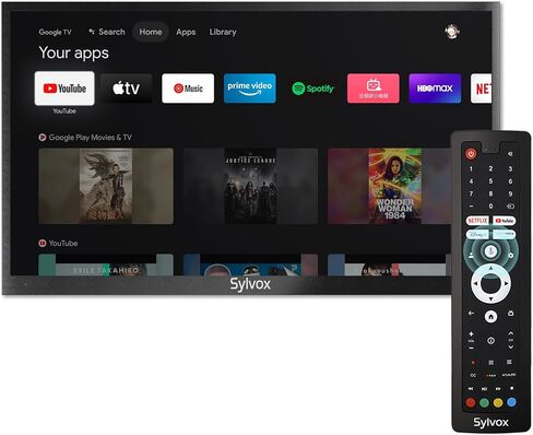 تلفزيون SYLVOX 55 بوصة خارجي من Google TV مقاوم للماء 4K QLED، مساعد صوت Chromecast مدمج 15 وات صوت بانورامي محيطي ستيريو، سطوع عالي للشمس الجزئية، سلسلة DeckProQLED+ in Kuwait