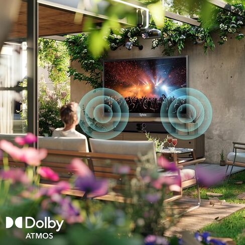تلفزيون SYLVOX 55 بوصة خارجي من Google TV مقاوم للماء 4K QLED، مساعد صوت Chromecast مدمج 15 وات صوت بانورامي محيطي ستيريو، سطوع عالي للشمس الجزئية، سلسلة DeckProQLED+ in Kuwait