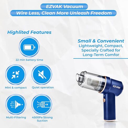 Cordless Handheld Car Vacuum Cleaner (Black) in Saudi Arabia