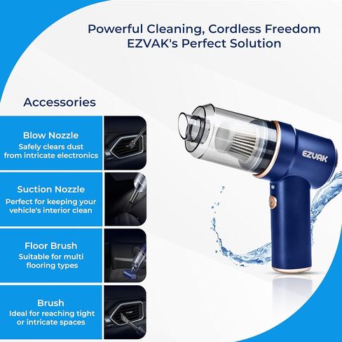 Cordless Handheld Car Vacuum Cleaner (Black) in Saudi Arabia