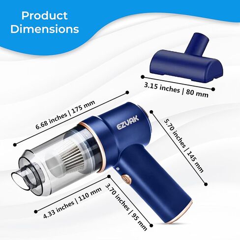 Cordless Handheld Car Vacuum Cleaner (Black) in Saudi Arabia