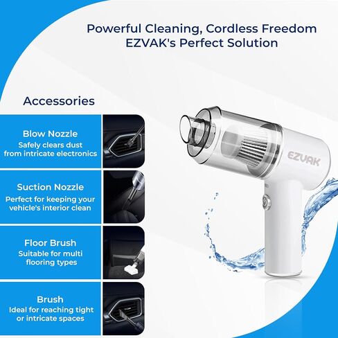 Cordless Handheld Car Vacuum Cleaner (Black) in Saudi Arabia