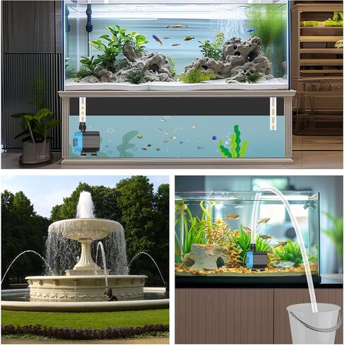 Submersible Water Pump, 45W Fountain Pump 1320 GPH 110V Powerful Adjustable Quiet Aquarium Pump, Pond Pump 2 Size Nozzles for 130-270 Gallon Fish Tank Fountain Pond Hydroponic Water Table in Saudi Arabia