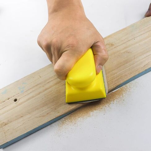 مجموعة قوالب الصنفرة اليدوية المكونة من 9 قطع، مجموعة متنوعة من الأشكال المحدبة والمقعرة بتفاصيل خطاف وحلقة للخشب وإصلاح هياكل السيارات والطلاء والأعمال الخشبية والأثاث، باللون الأصفر in Kuwait