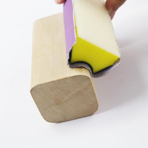 مجموعة قوالب الصنفرة اليدوية المكونة من 9 قطع، مجموعة متنوعة من الأشكال المحدبة والمقعرة بتفاصيل خطاف وحلقة للخشب وإصلاح هياكل السيارات والطلاء والأعمال الخشبية والأثاث، باللون الأصفر in Kuwait