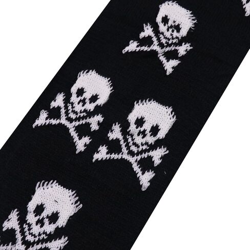 ANKOMINA Winter Warm Knitted Scarf Skull Skeleton Print Shawl Wraps Neck Warmer Tassel Fringe Scarf for Women Men Kids in Saudi Arabia