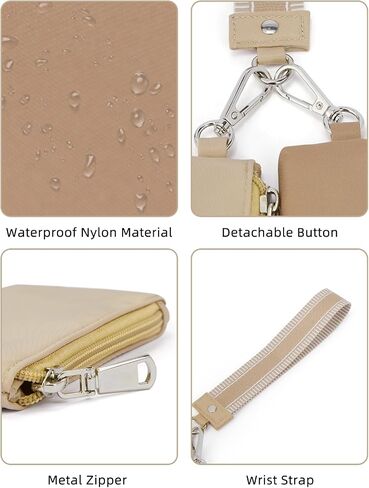WESTBRONCO Wristlet Wallets for Women Dual Pouch Wristlet Detachable Mini Zip Around Coin Purse Keychain Wallet Double Pocket Wrist Wallet Mini Purse in Saudi Arabia