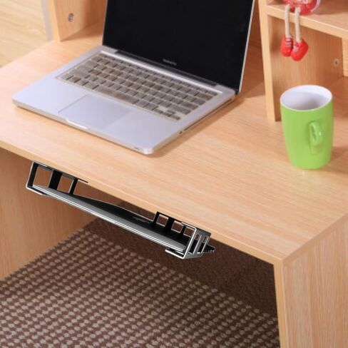Under Desk Laptop Holder Mount with Screw,Under Desk Laptop Mount Bracket,Add On Under Table Laptop/Keyboard Storage（3 Pcs ） in Kuwait