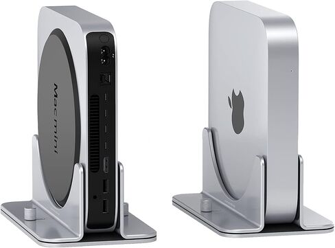 Hagibis Vertical Stand for Mac Mini M2, Aluminum Alloy Laptop Stand Anti-Slip Computer Holder Desktop Stand Compatible with M1 Chip Mac Mini, MC25 Pro in Saudi Arabia