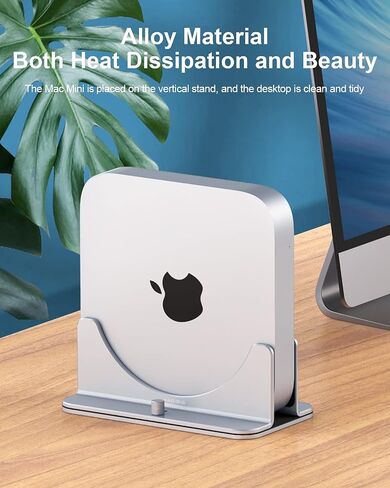 Hagibis Vertical Stand for Mac Mini M2, Aluminum Alloy Laptop Stand Anti-Slip Computer Holder Desktop Stand Compatible with M1 Chip Mac Mini, MC25 Pro in Saudi Arabia