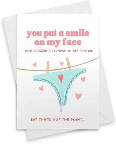 Funny Romantic Joke Card for husband boyfriend or lover | Naughty Gift for him | Anniversary, Birthday, Valentine’s Day, Fathers Day, Appreciation | 30th 40th 50th 60th 70th 75th [01541] in Saudi Arabia