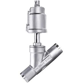 DN50 Stainless Steel Pneumatic Welding Angle Seat Valve with Stainless Steel Actuator - Normally Closed devise(Open Single Acting) in Saudi Arabia
