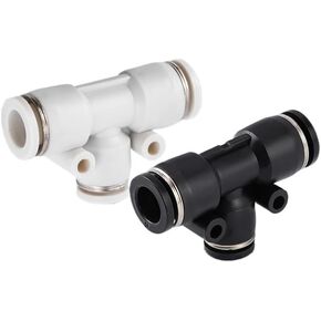 2Pcs PEG Pneumatic Connector T-shaped Variable Diameter Three-way Quick Plastic Air Pipe Plug 12-8 Irrigation(BlackPEG16-14) in Saudi Arabia