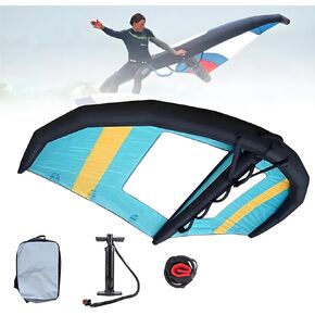 Inflatable Wingfoil Board with Observation Window - Complete Handheld Wind Wing & Hydrofoil Combo, Stable and Lightweight for Kitesurf, Sailing, Wing Surfing 6m³ in Kuwait