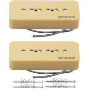 OriPure Alnico 5 Soap Bar P90 Pickup Guitar Neck + Bridge Pickups Set - أسود in Kuwait