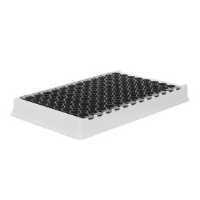 Hemobllo 96-Well Polystyrene Elisa Plate with Black Bottom and Frame, 360μl Capacity Per Well, Medium Binding Microplate for Tissue Culture and Elisa Detection in Laboratory Equipment in Kuwait