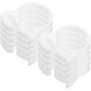 20pcs White Nylon Plastic Snap Hose Clamps Double Gripping Toothed Design Adjustable Quick Visual Recognition Clamps for Dryer Vent Hose and Radiator in Automotive and Irrigation in Kuwait