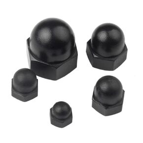 Nylon Cap Nut, M3 M4 M5 M6 M8 M10, Black, 5pcs in Kuwait