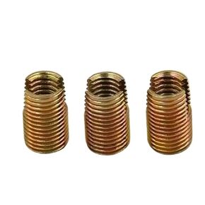 20PCS M8 Self Tapping Thread Insert, M8x12x15mm Slotted Type Screw Bushing for Thread Repair Steel with Zinc Finish in Kuwait