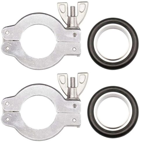 2 Sets KF16 Aluminium Vacuum Quick Flange clamp + Centering Ring w/O-Ring A624 in Kuwait