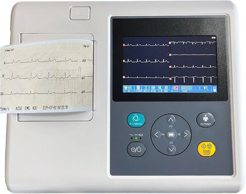 جهاز تخطيط كهربية القلب البيطري ذو 3 قنوات و12 سلكًا وشاشة ملونة مقاس 5 بوصات لتخطيط القلب in Kuwait